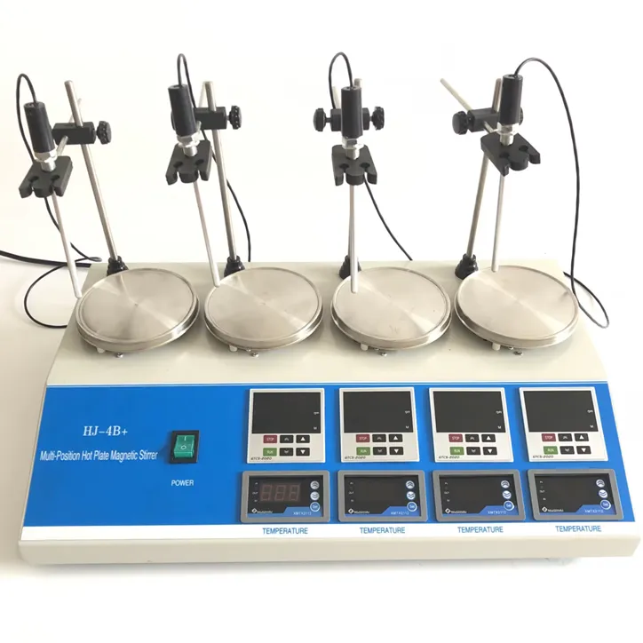 Večpozicijski magnetni mešalnik z grelno ploščo